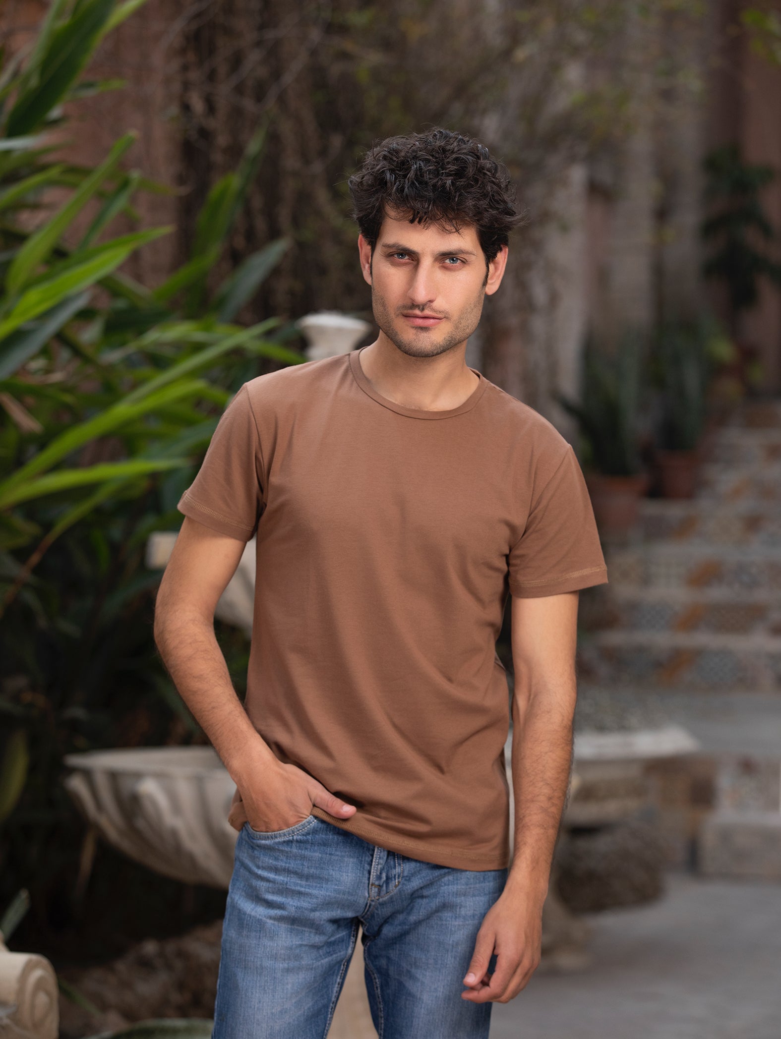 Light brown t shirt best sale